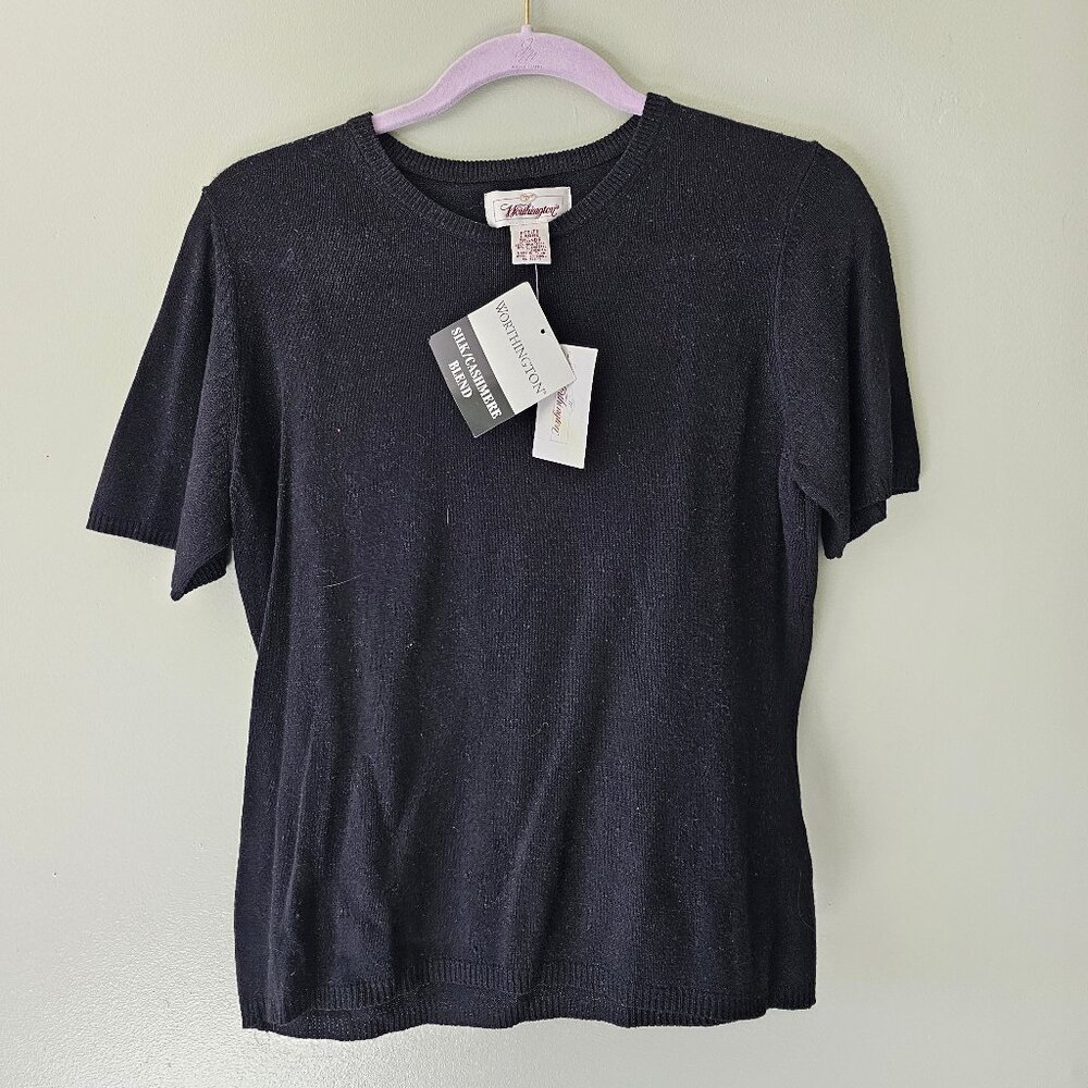 Worthington Silk/Cashmere Blouse Size Petite Large
